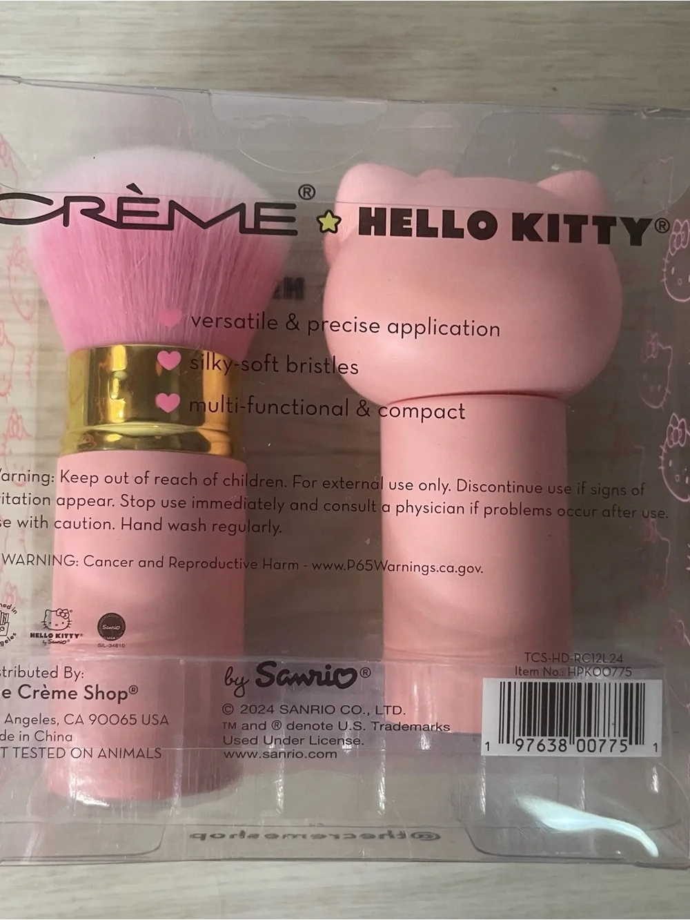 The Crème Shop x Hello Kitty Crème Blush Balm Palette & Kabuki Brush Limited Ed
